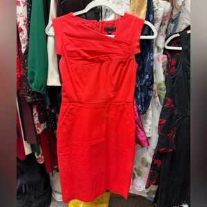 J. Crew women’s red sleeveless sheath dress size 00P